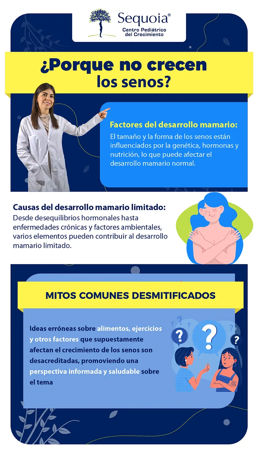 Porque no crecen los senos - infografía