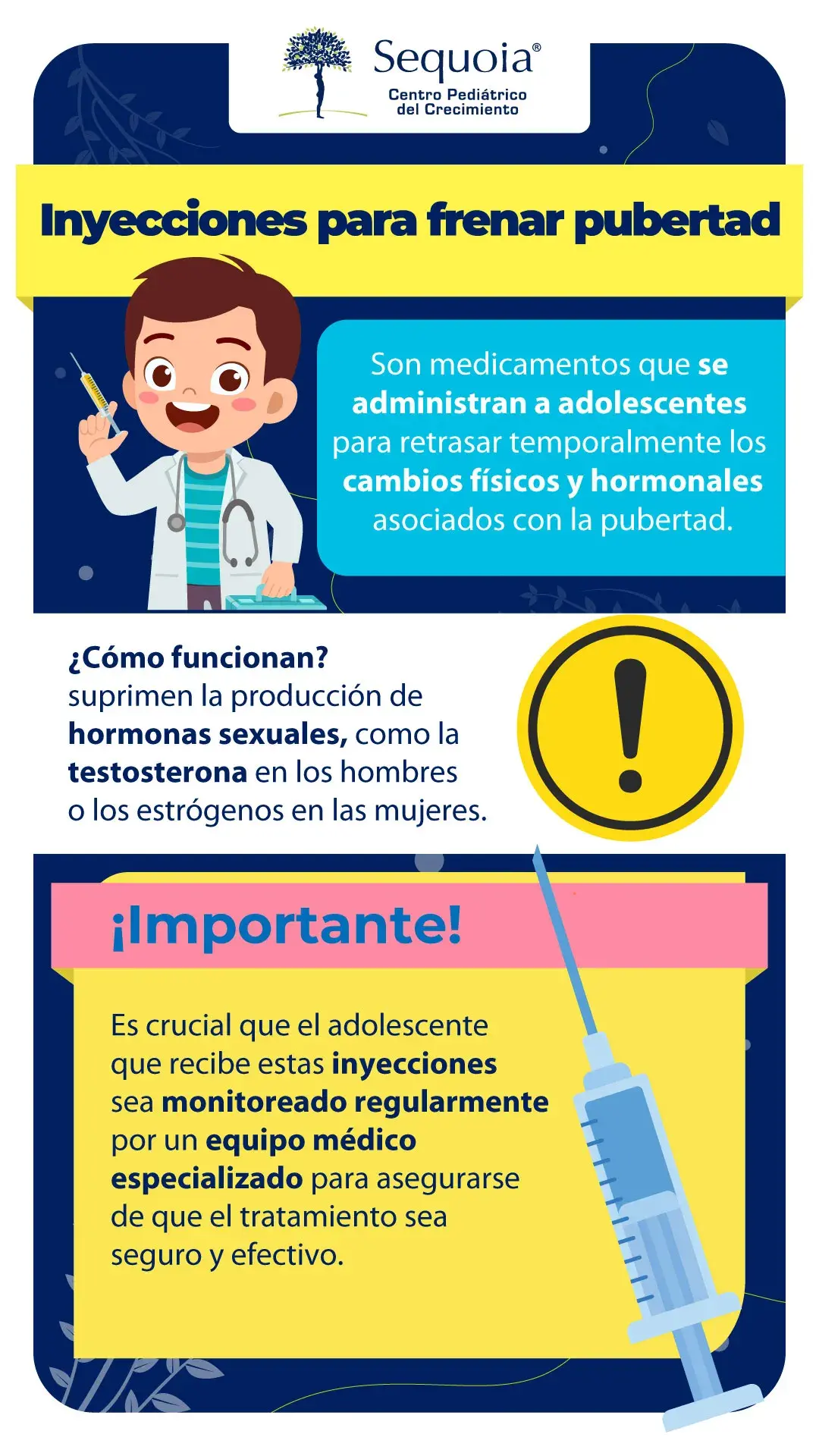 Inyecciones para frenar la pubertad