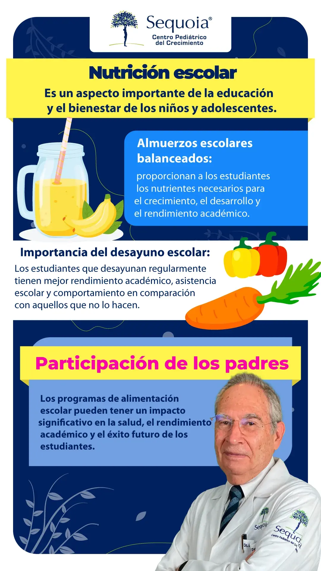 Nutrición escolar - infografía