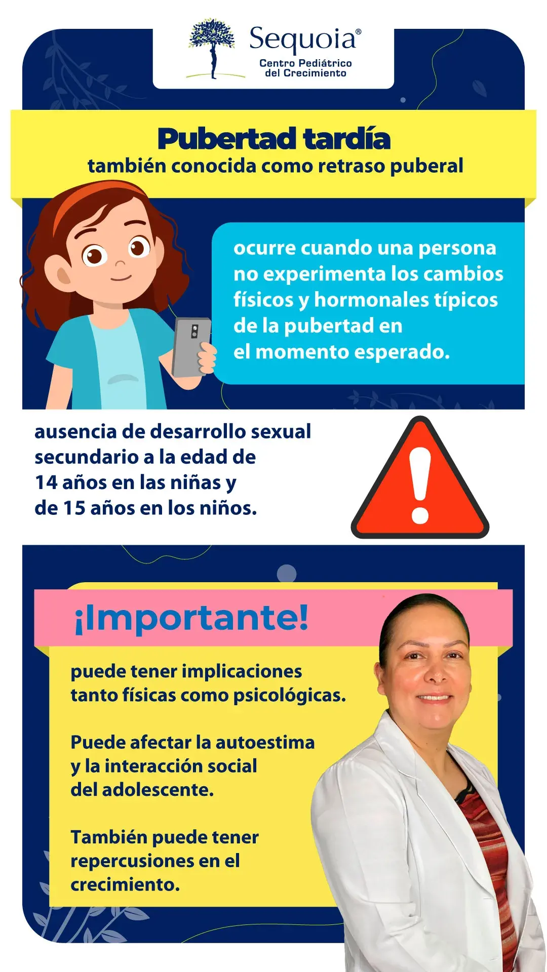 Pubertad tardía - infografía