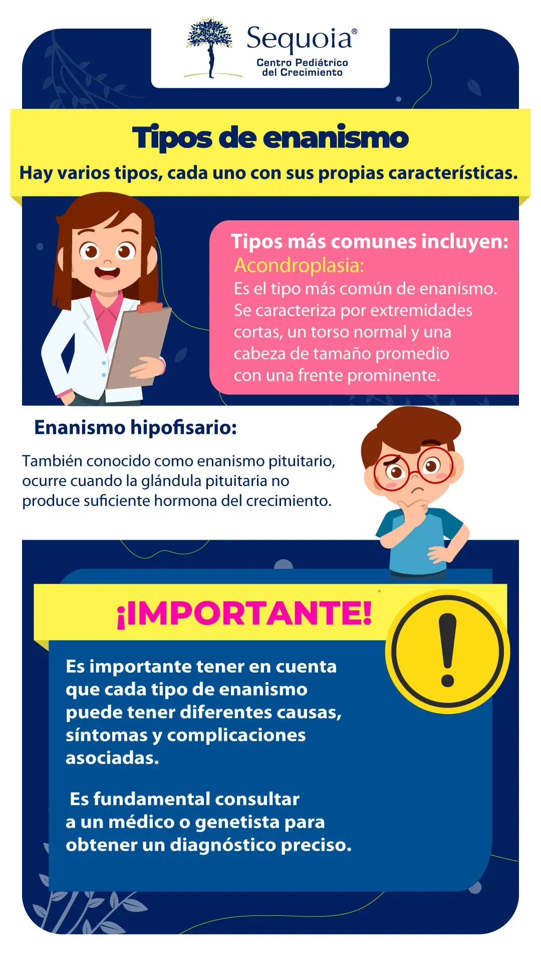 Tipos de enanismo - infografía