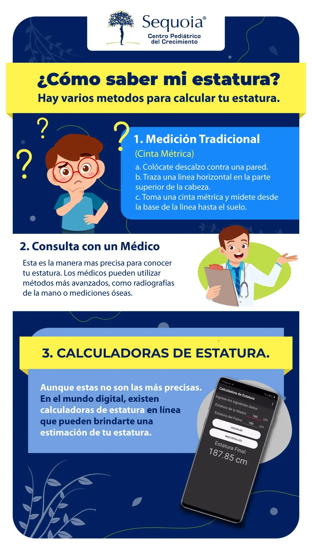 Como saber mi estatura - infografía