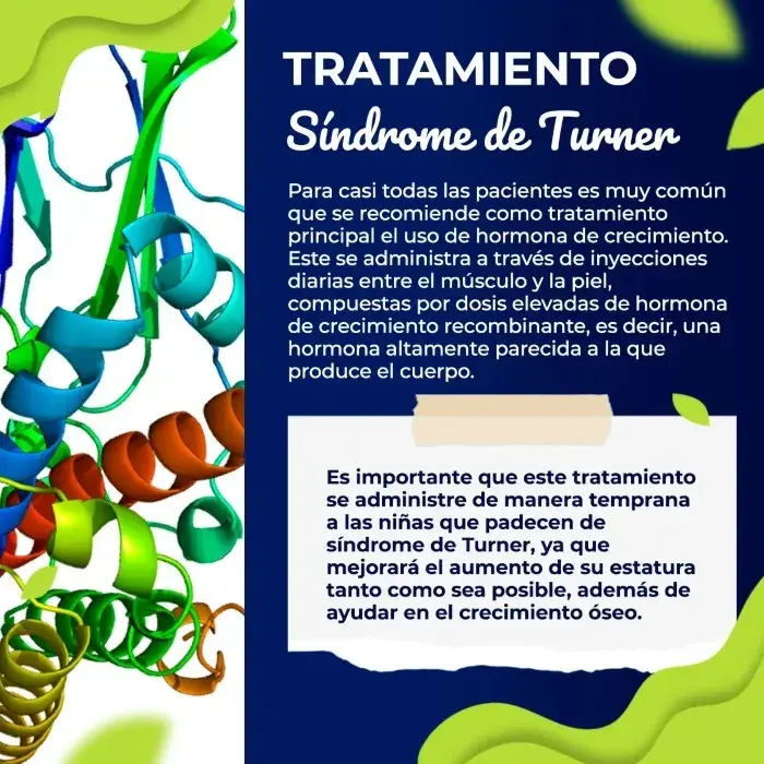 El uso de la hormona de crecimiento como tratamiento contra el síndrome de Turner.