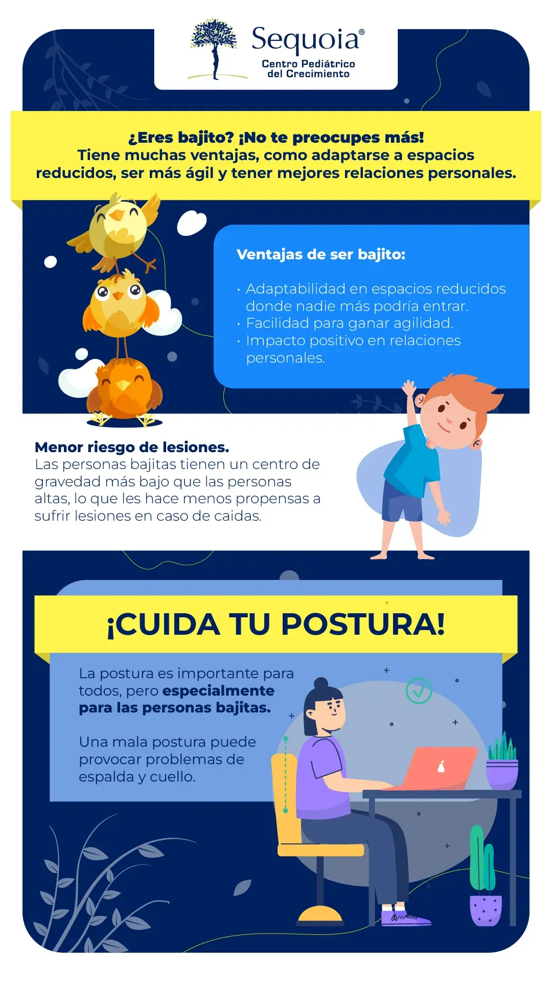 estatura bajita Infografía