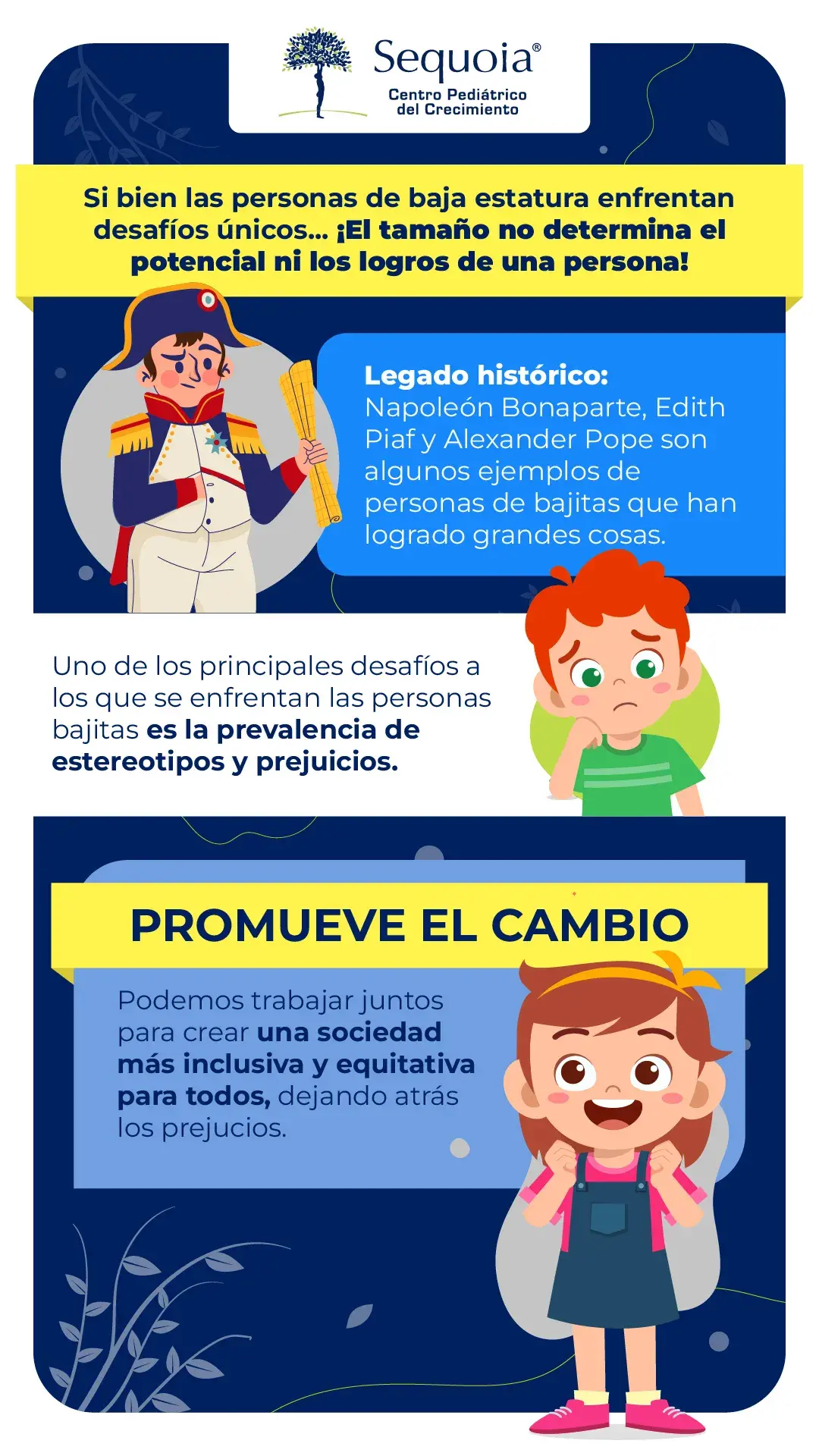 personas bajas de estatura - Infografía